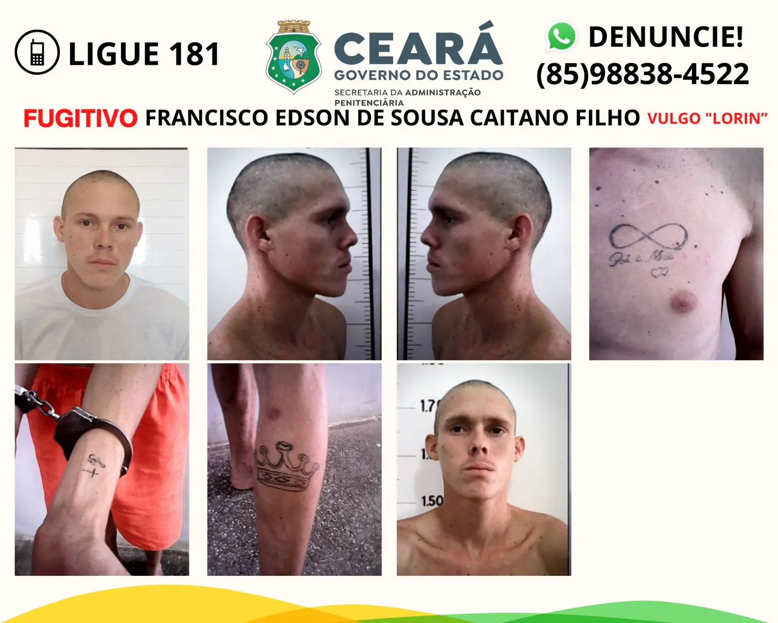 Imagem da notícia: Detento que fugiu de presídio na Região Metropolitana de Fortaleza é recapturado