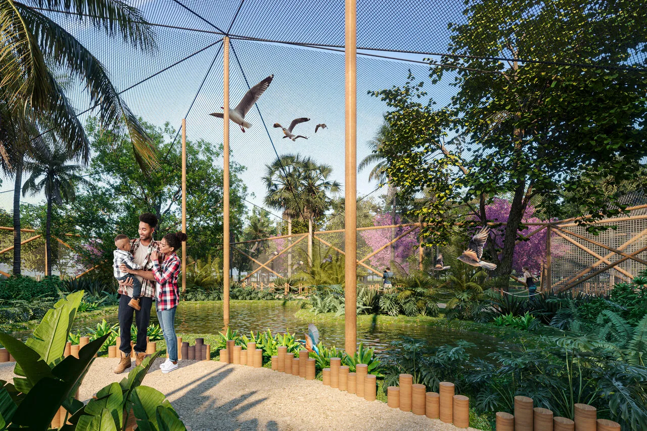 Aviário do novo parque
