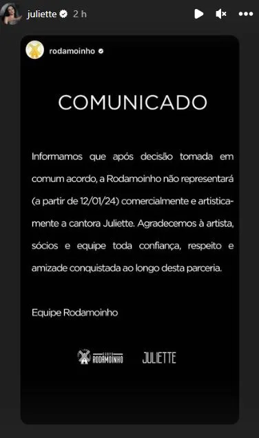 Juliette estava com a empresa desde 2021