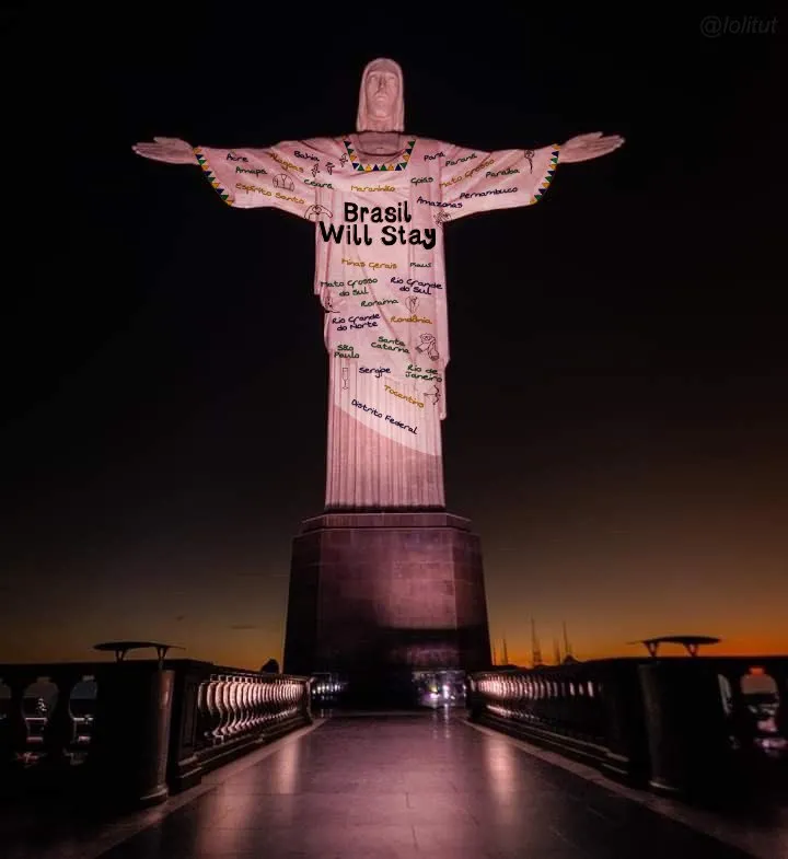 Fãs simularam projeção com nomes de todos os estados brasileiros