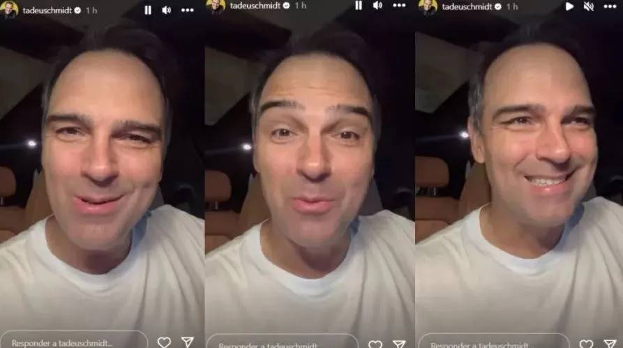 Quem também acordou cedo para a visita ao BBB 24 foi Tadeu Schmidt, mas o apresentador não compartilhou os detalhes