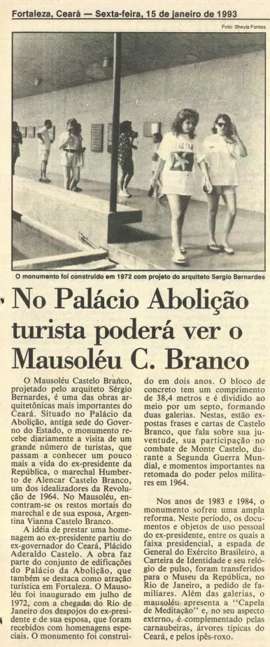 Fac-símile edição do Diário do Nordeste de 15/01/1993