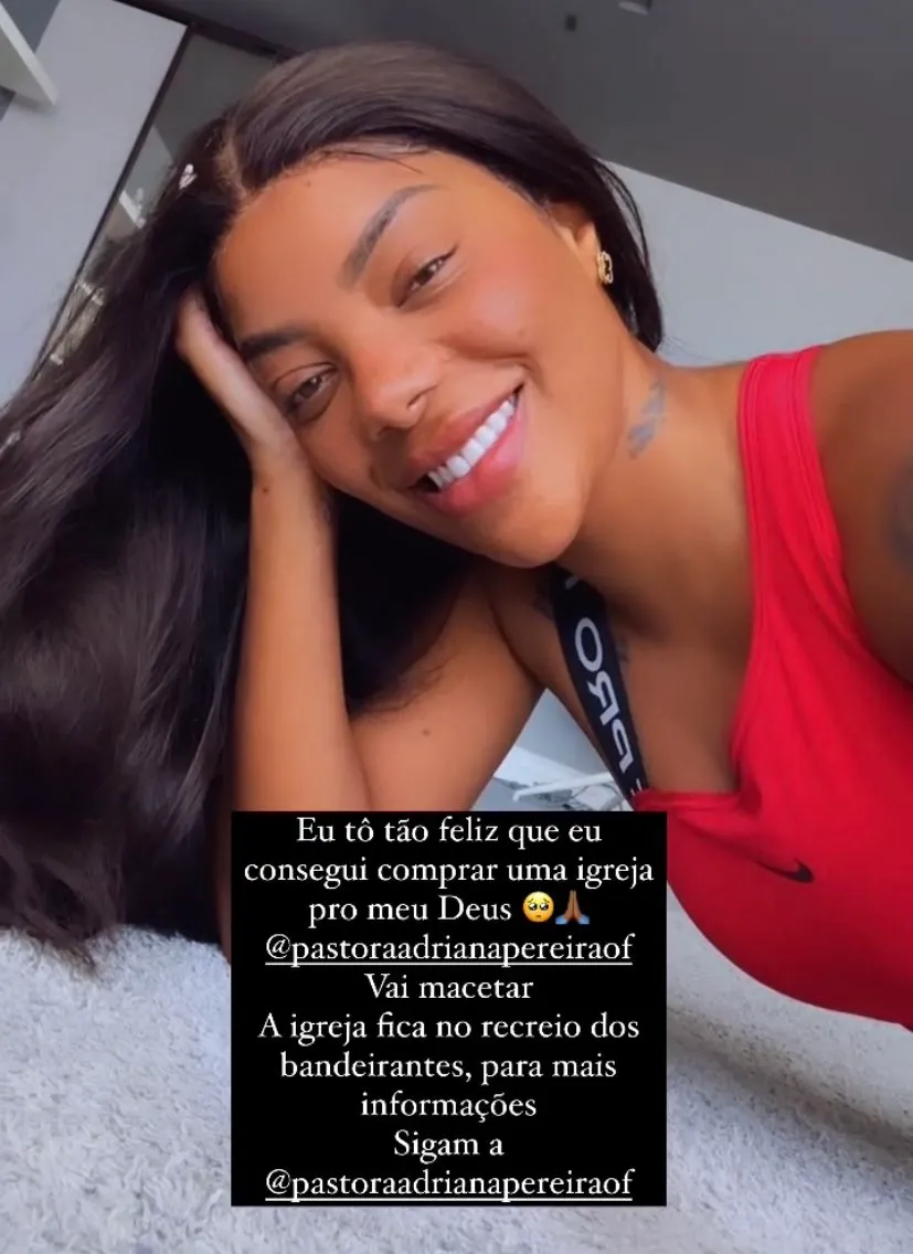 Ludmilla contou a novidade aos fãs por meio das redes sociais