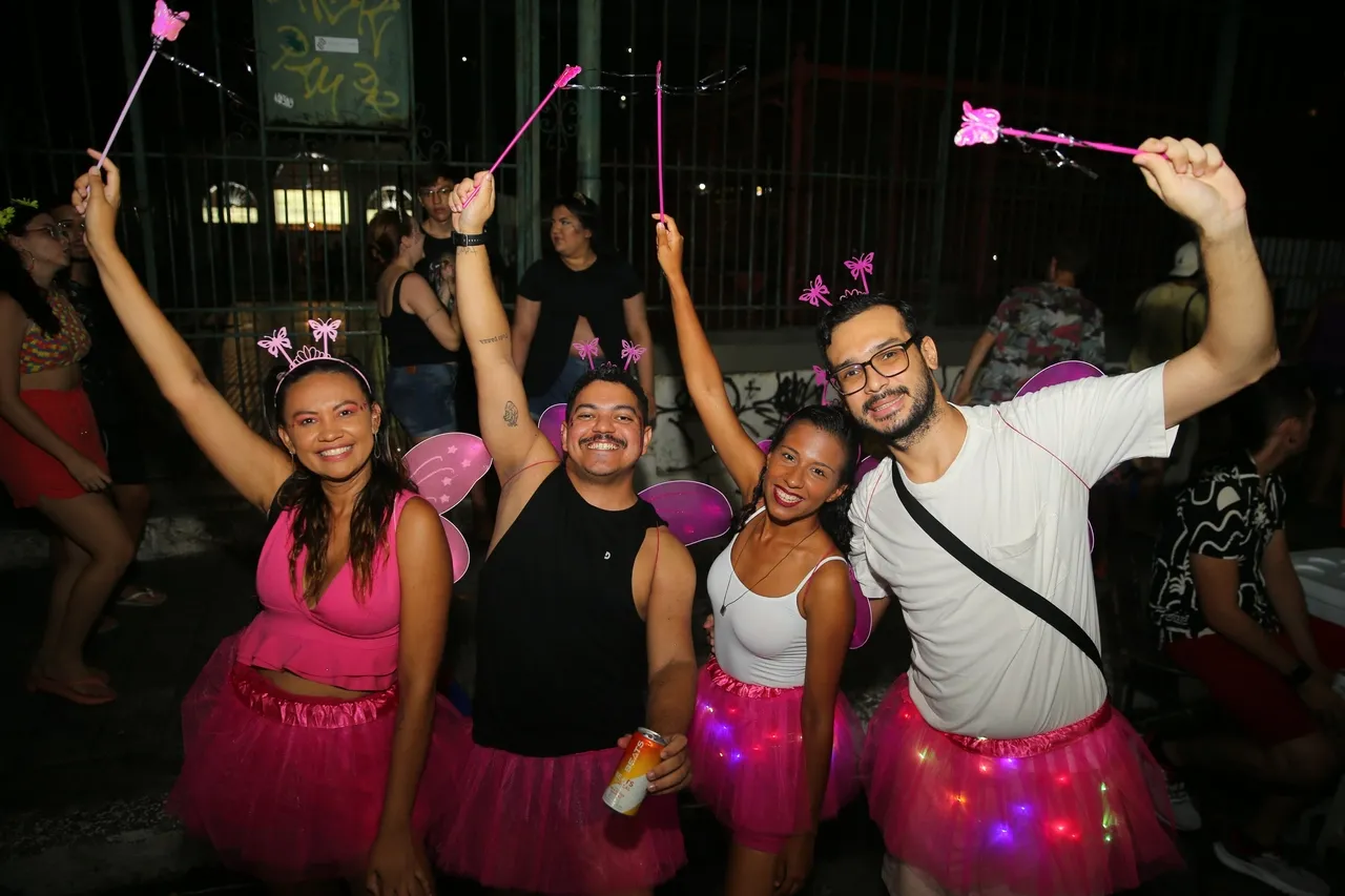 Foliões aproveitam a festa para reunir amigos e montar fantasias especiais; Yuri e os colegas resolveram ir de 'fadas'