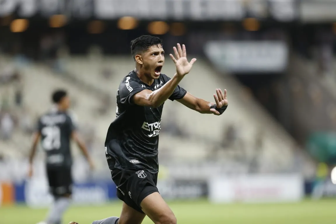 Destaque no início de 2024, o atacante Erick Pulga tem cinco gols em cinco jogos pelo Ceará