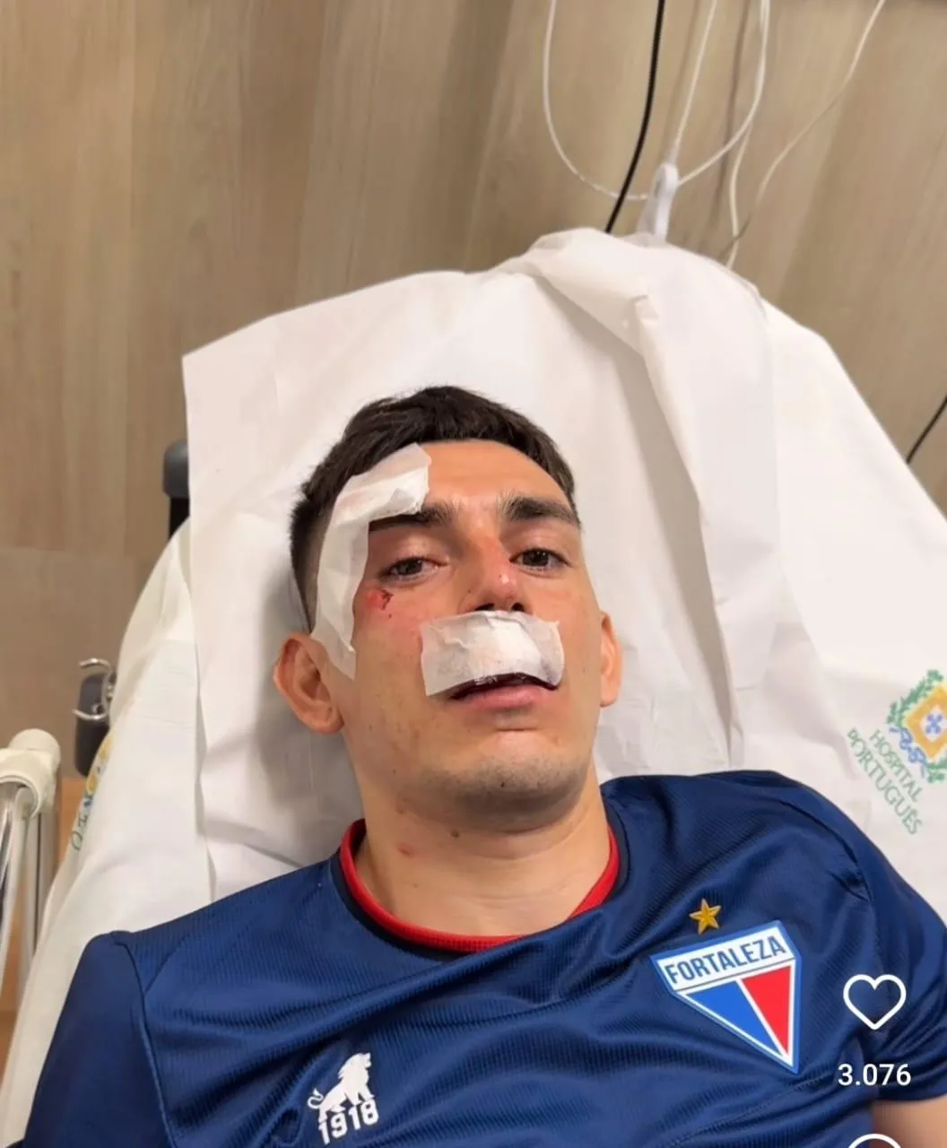 O argentino Gonzalo Escobar sofreu traumatismo crânio-encefálico e recebeu 14 pontos na cabeça