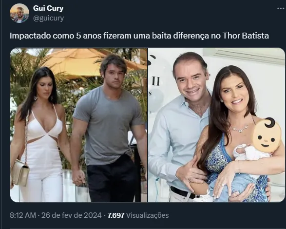 Antes e depois de Thor Batista
