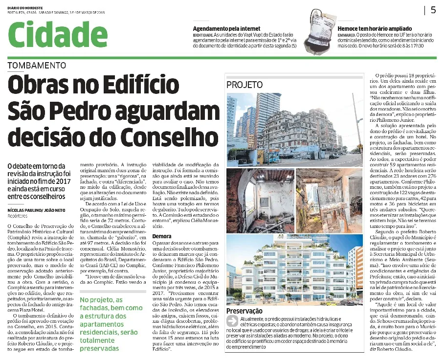 Fac-símile da edição do Diário do Nordeste