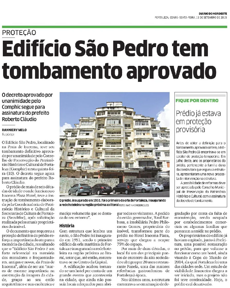 Fac-símile da edição do Diário do Nordeste