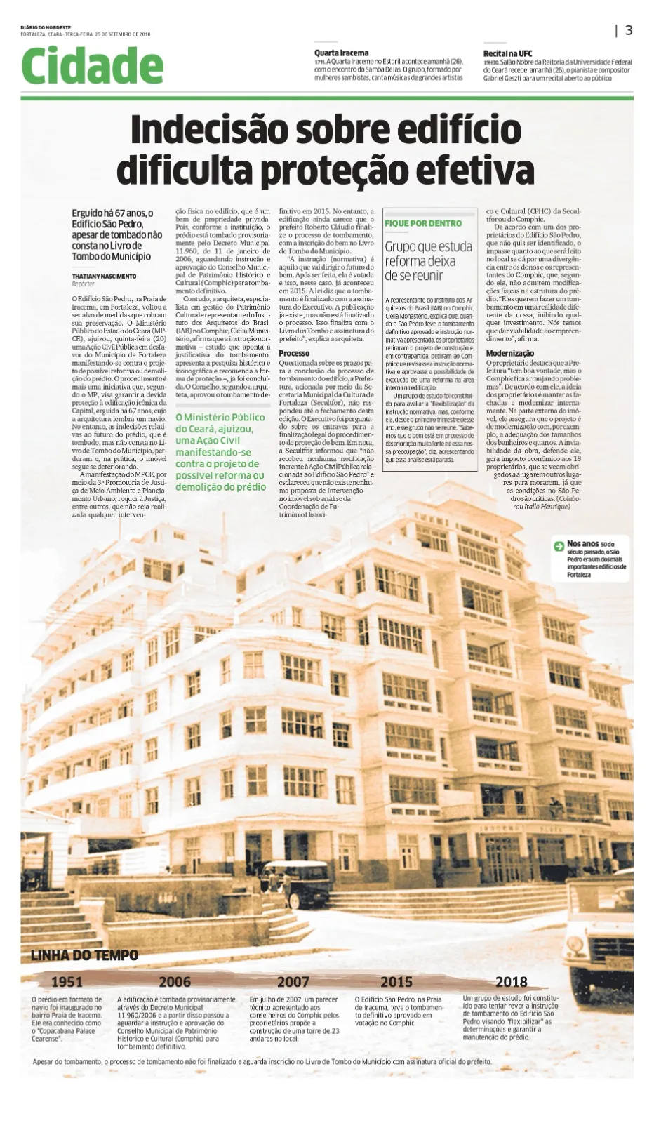 Fac-símile da edição do Diário do Nordeste
