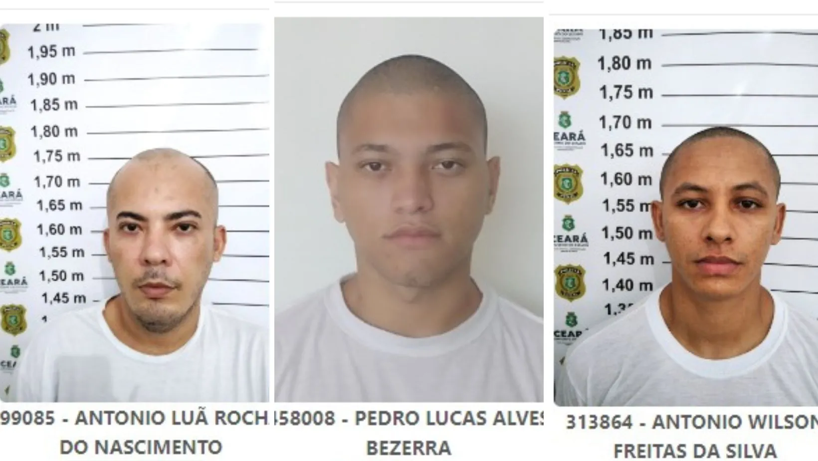 Os detentos escaparam da unidade prisional por volta de 12h30