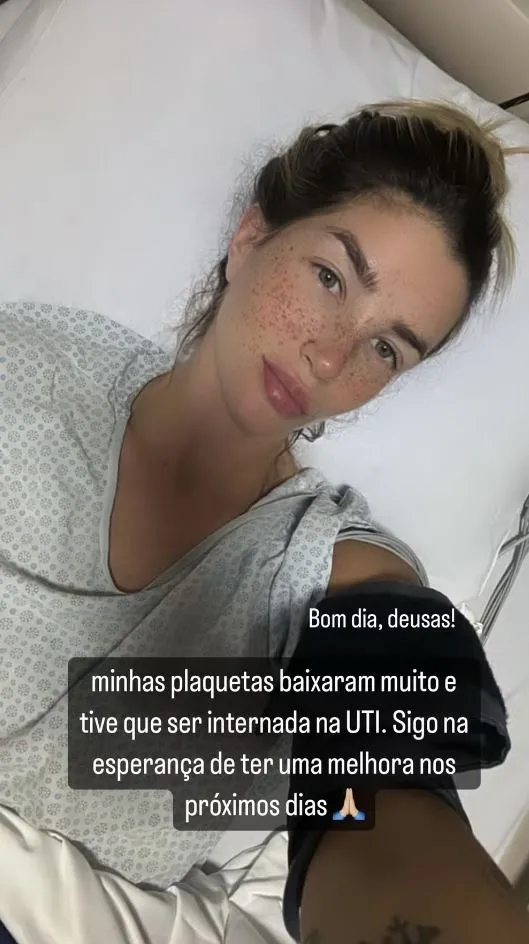 Aline usou as redes sociais para tranquilizar fãs sobre o estado de saúde