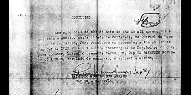 O Inquérito Policial Militar (IPM) é instaurado em maio sob a responsabilidade do tenente-coronel Ivan Teixeira Leite, que estava no comando interino da Base Aérea de Fortaleza no dia 1º de abril de 1964