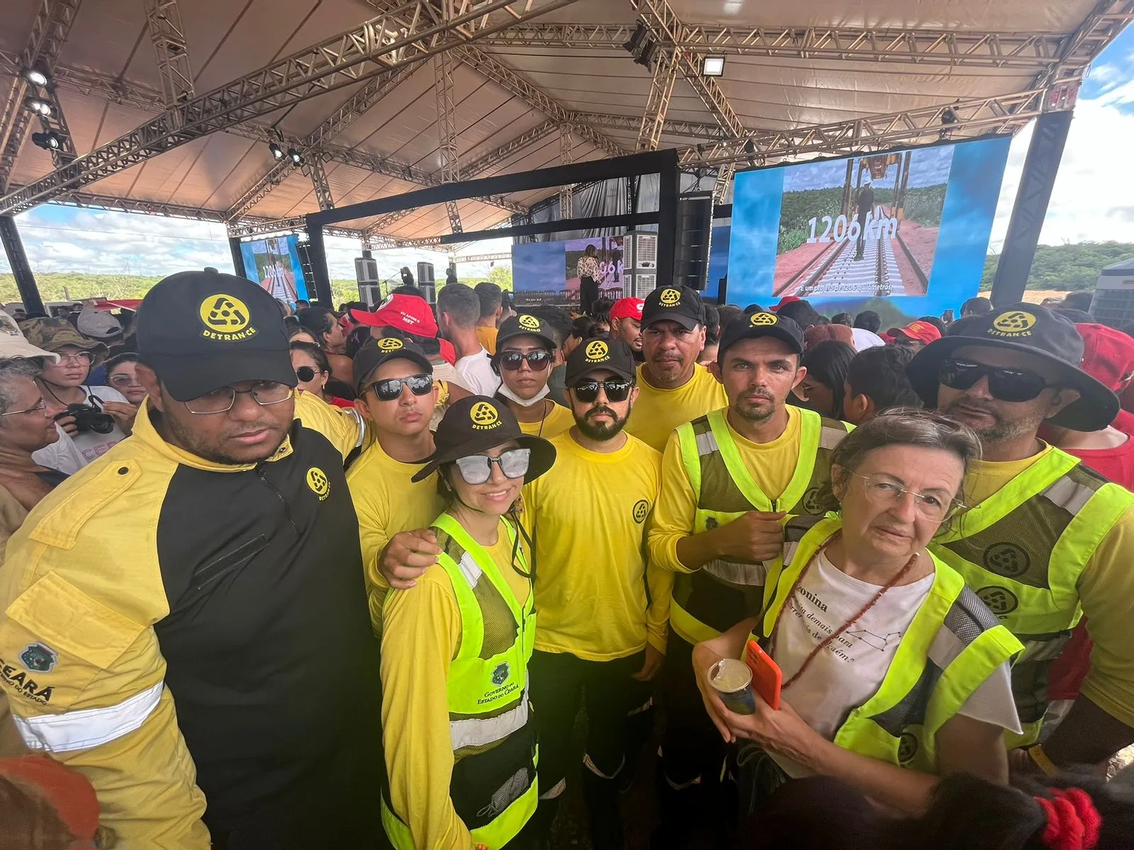 Servidores do Detran-CE também protestaram no evento em Iguatu