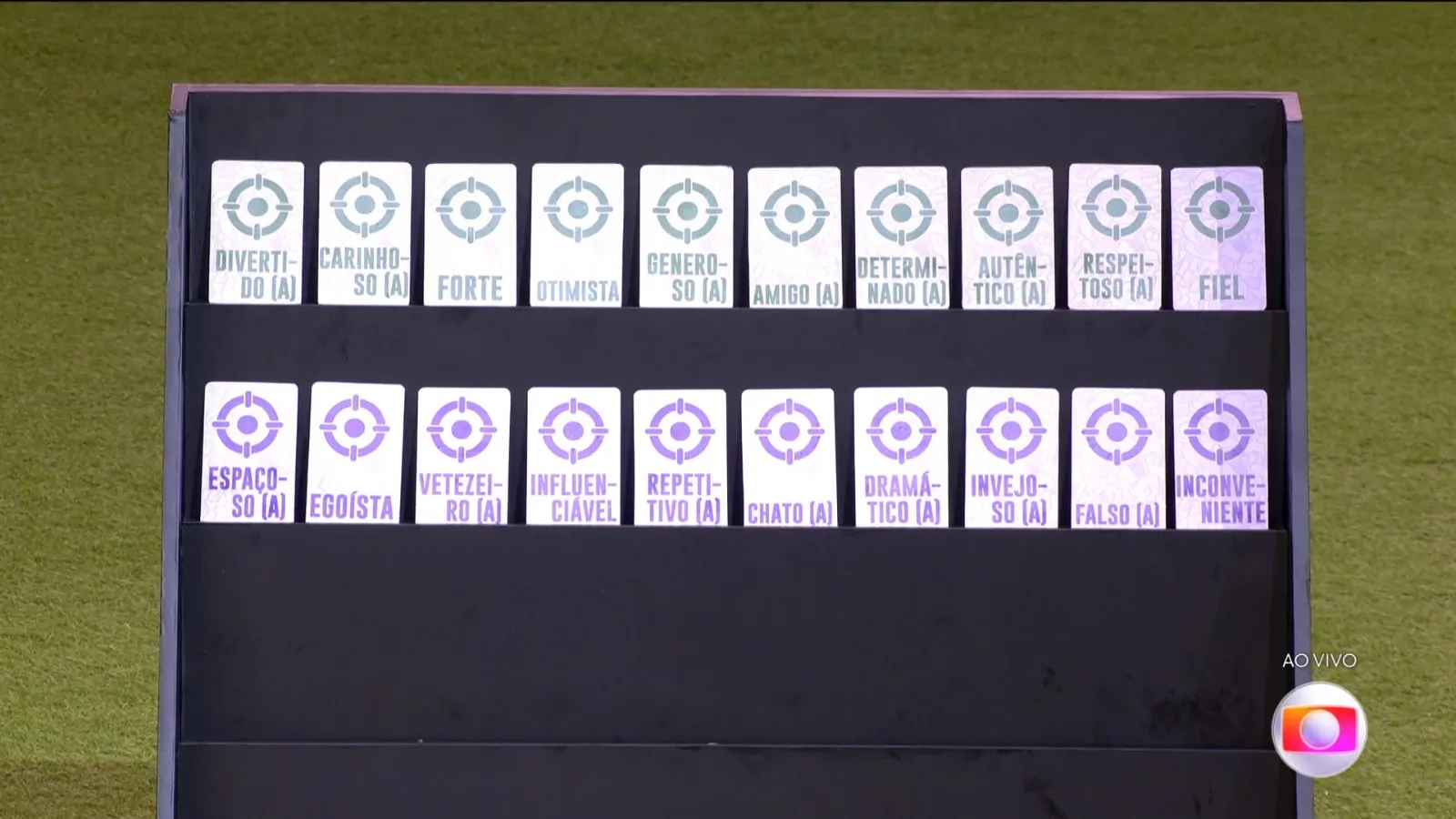 Os jogadores podiam escolher entre vinte placas disponíveis