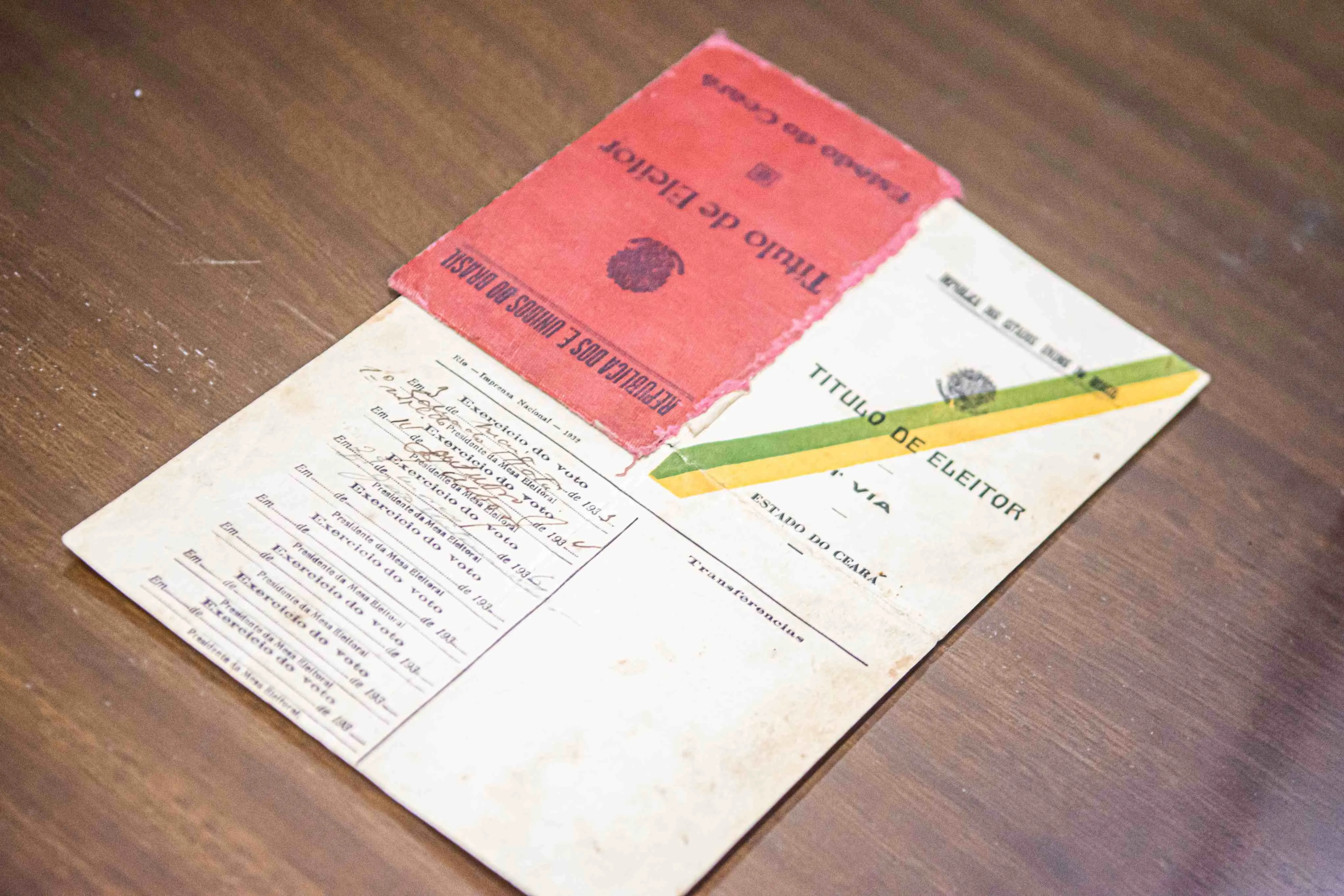Título eleitoral usado no Ceará no século XX