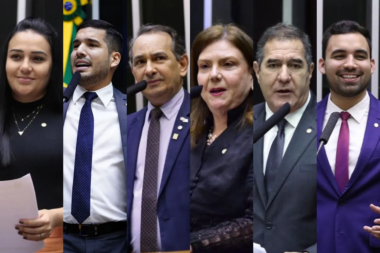 São favoráveis (a esquerda para a direita), os parlamentares: Dayany Bittencourt, André Fernandes, Dr. Jaziel, Fernanda Pessoa, Luiz Gastão e Matheus Noronha.