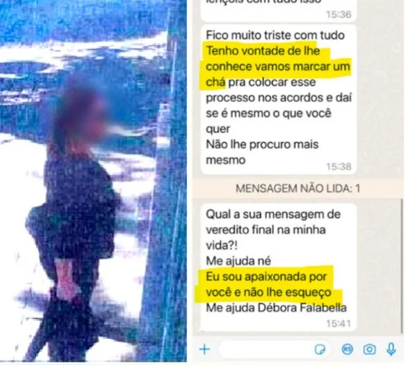 Stalker apareceu em frente ao condomínio de Débora Falabella, em São Paulo