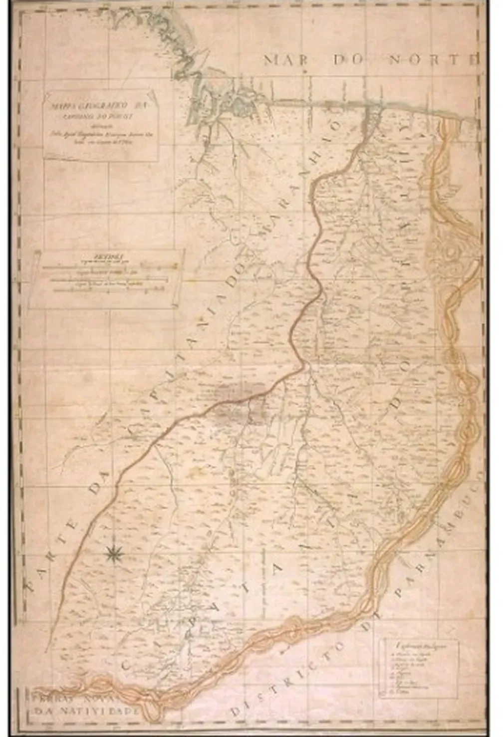 Mapa elaborado pelo engenheiro Henrique Gallucio e publicado em 1761