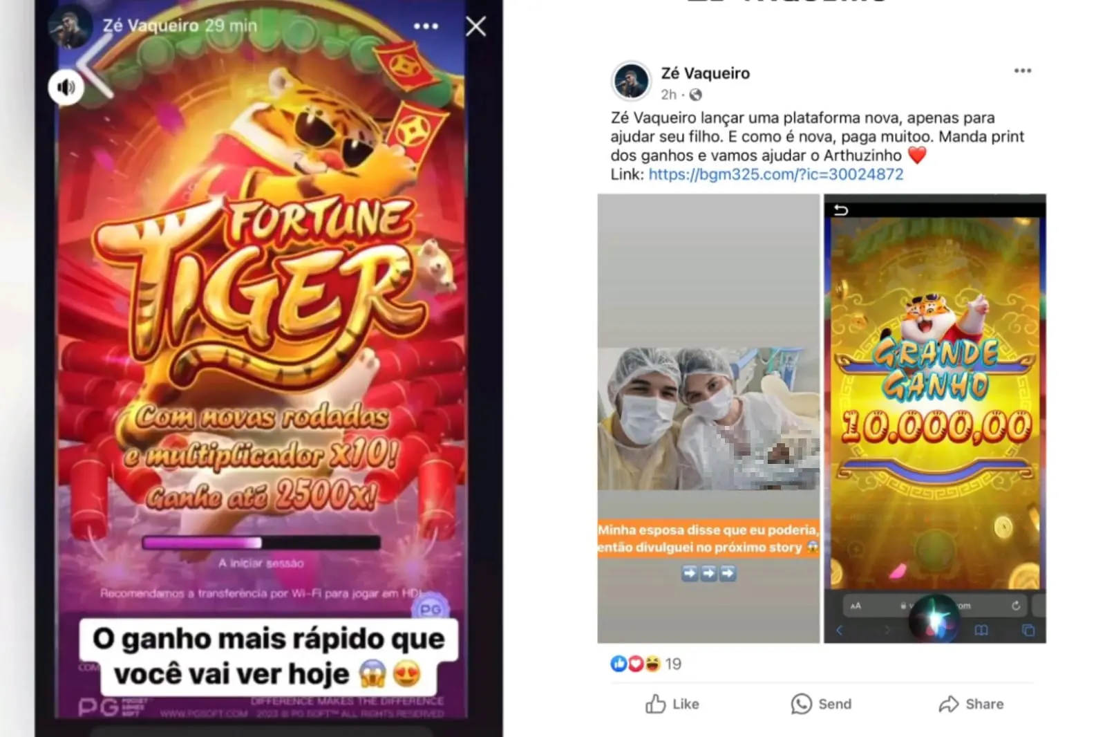 zé vaqueiro e jogo do tigrinho