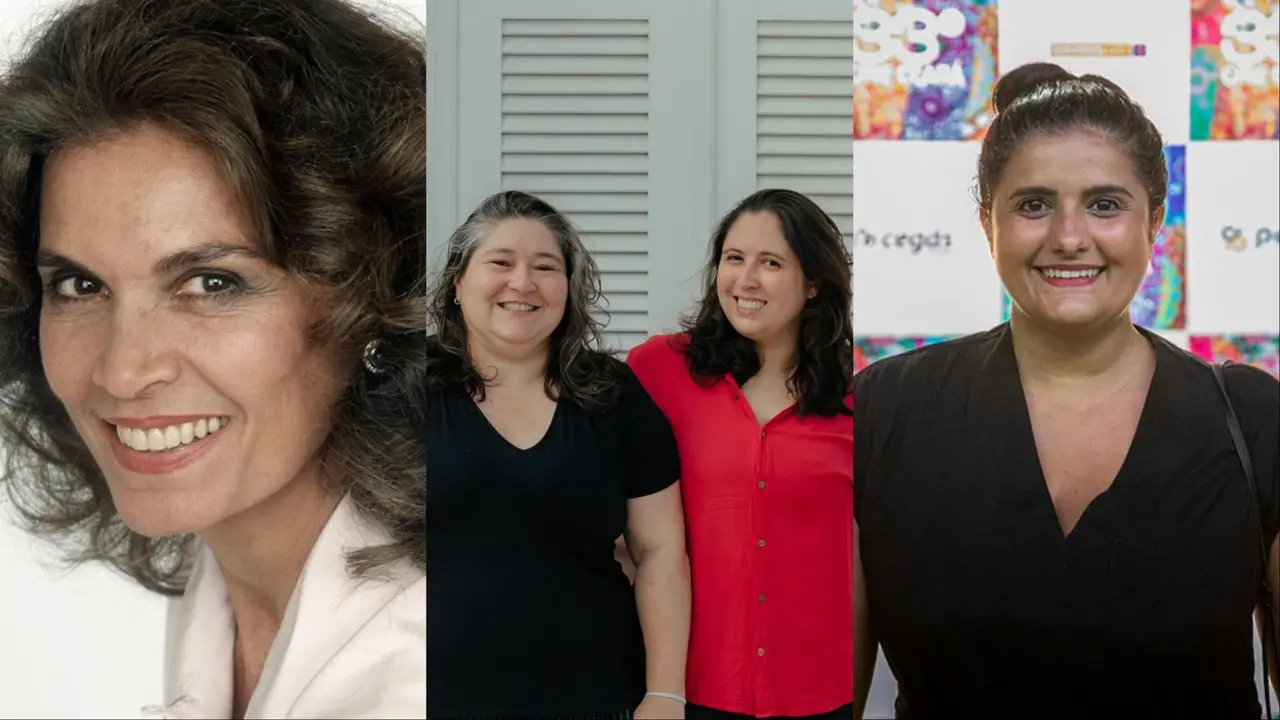 Florinda Bolkan (à esquerda), Michelline Helena e Amanda Pontes (no meio) e Bárbara Cariry (à direita) estão entre as diretoras que tiveram filmes cearenses lançados comercialmente nos últimos quase 30 anos