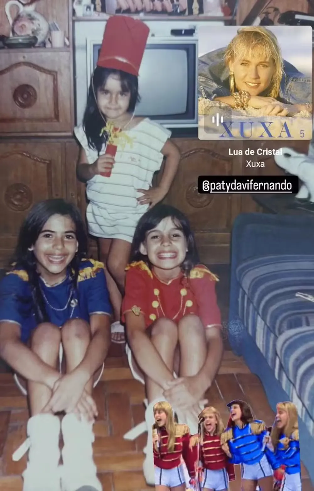 Imagem compartilhada nas redes sociais mostra Patrícia usando a mesma roupa vista no vídeo viral