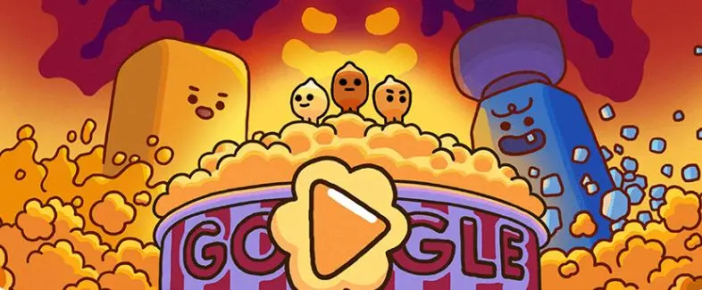 Doodle Google em homenagem à pipoca. Doodle do Google homenageia a pipoca e lança mini game nesta quarta (25); saiba como jogar