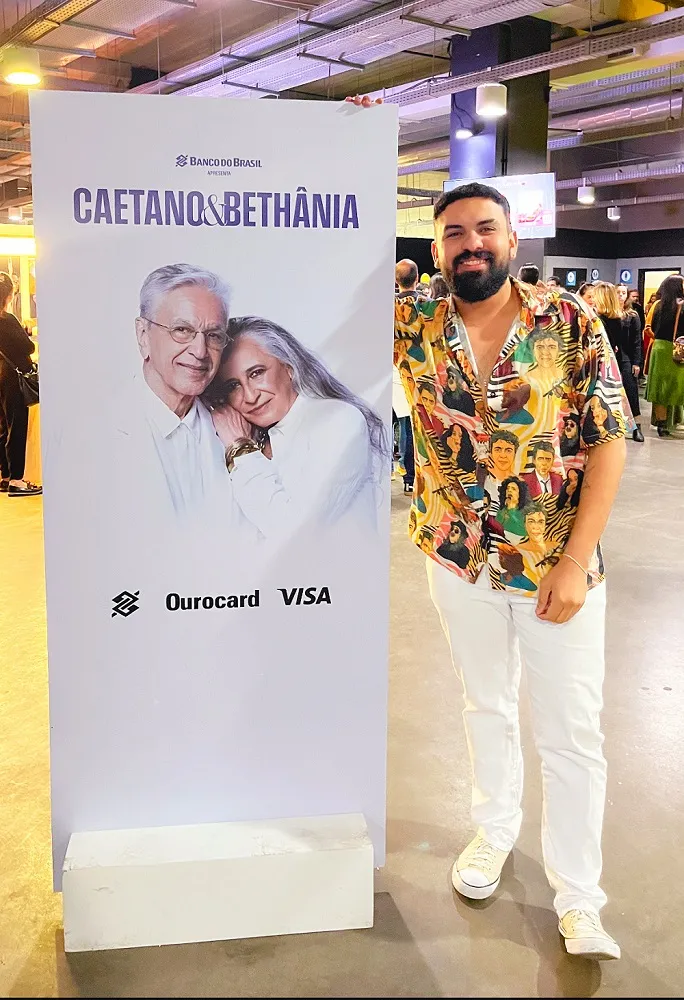 Felipe Caetano em um dos shows da turnê de Caetano e Bethânia: em Fortaleza, o fã repetirá a dose de emoção