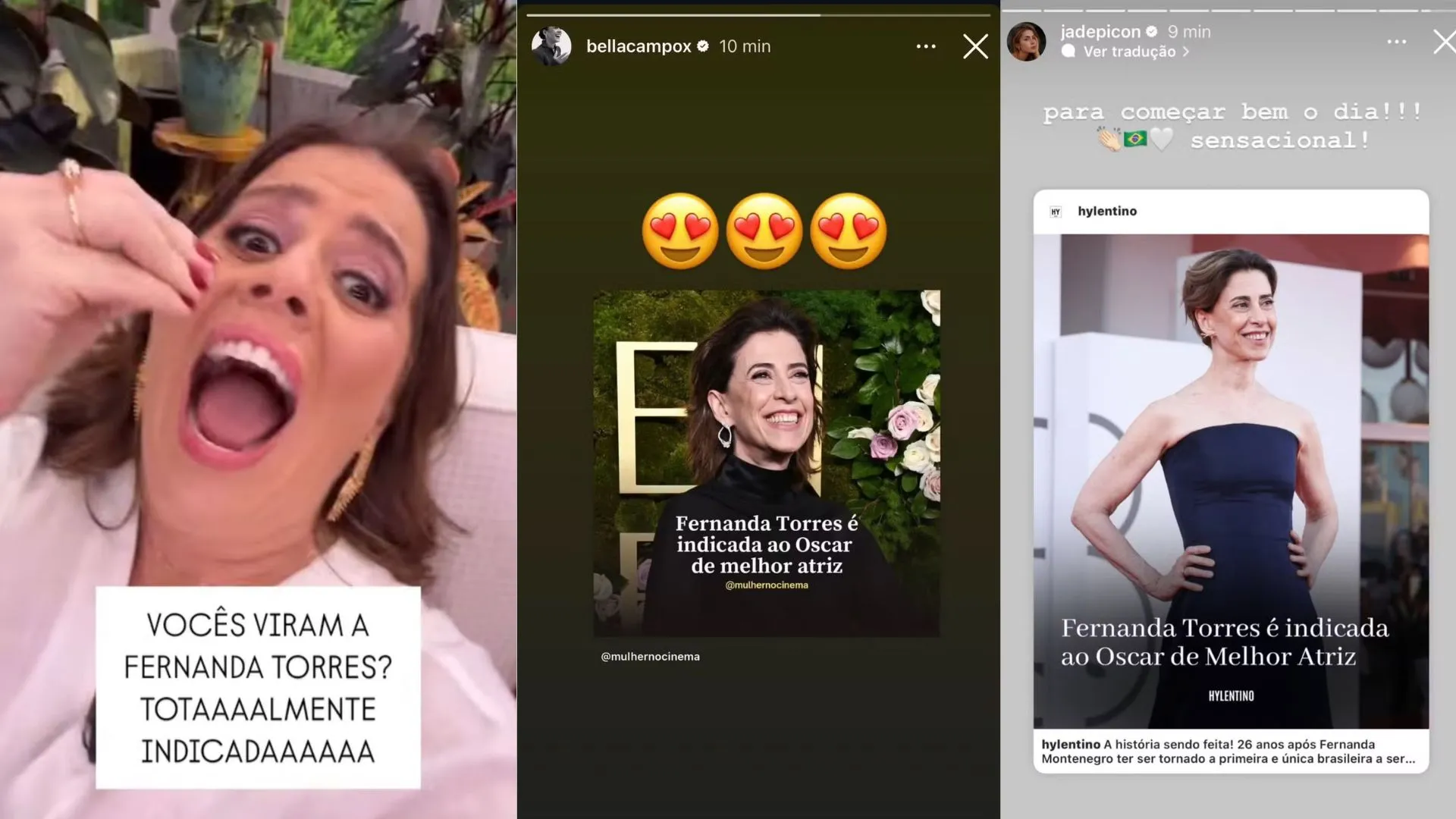 Celebridades comemoram conquista de 