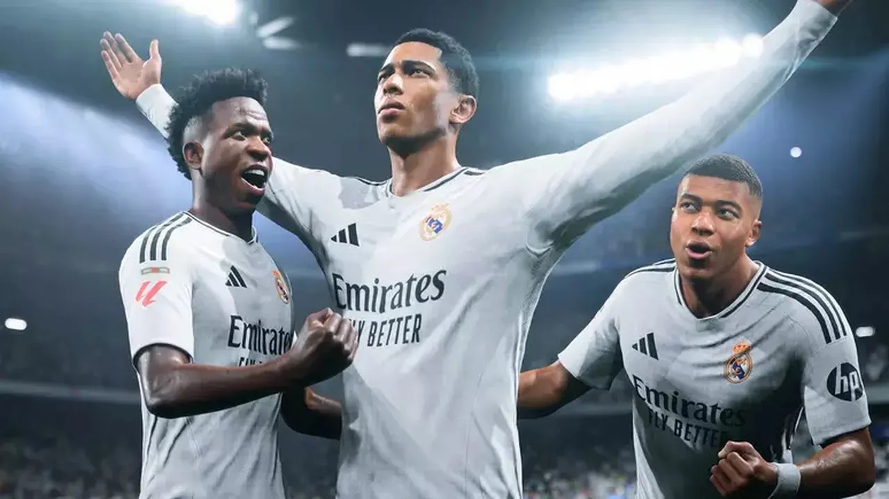 O Real Madrid conta com uniformes e atletas reais no EA FC 25