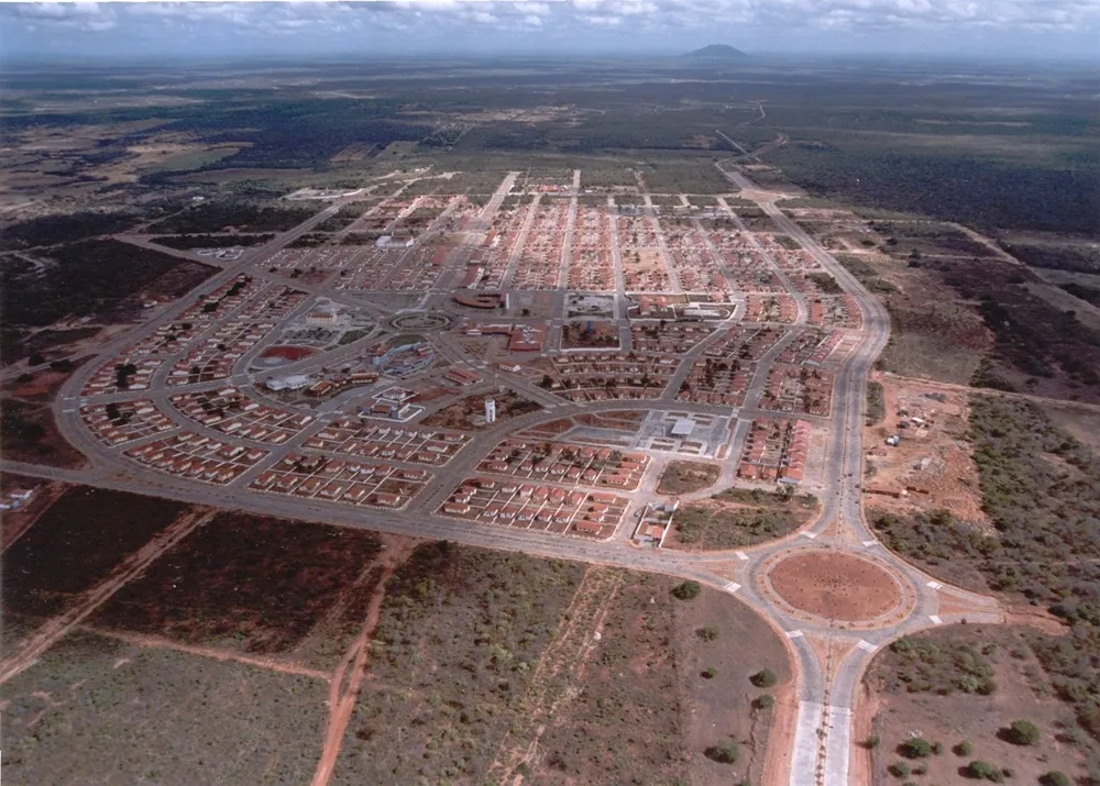 Imagem aérea da nova Jaguaribara