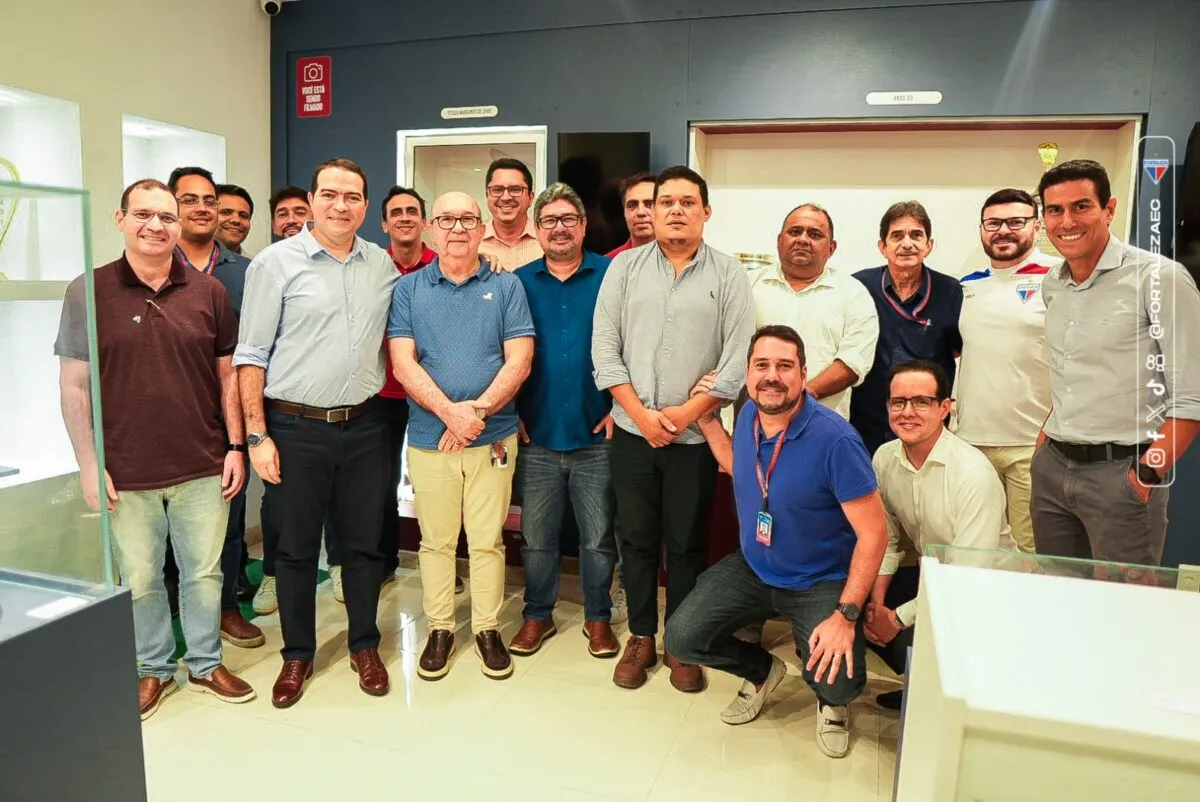 A reunião no Pici contou com executivos da SAF e membros da Diretoria da Associação do Fortaleza
