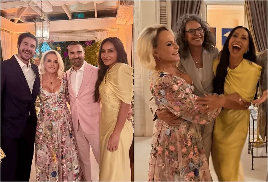 Sbarina Sato publicou novas imagens do casamento de Ana Maria Braga nas redes