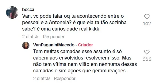 Mãe de Liz Macedo se pronuncia sobre polêmica