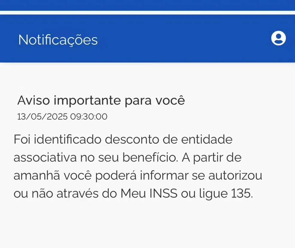 Aposentados e pensionistas estão recebendo notificações sobre descontos irregulares