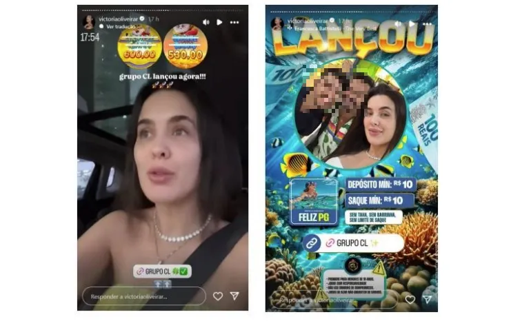 A influenciadora Victoria Oliveira movimentou mais de R$ 5 milhões apenas em uma conta bancária, em menos de 4 anos