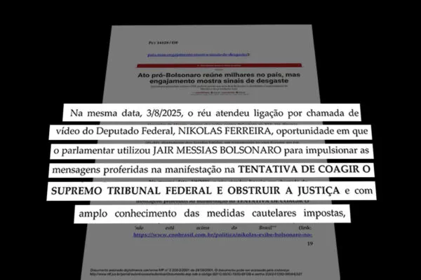 Ação de Nikolas Ferreira durante manifestação colaborou com decisão pela prisão domiciliar do ex-presidente Bolsonaro