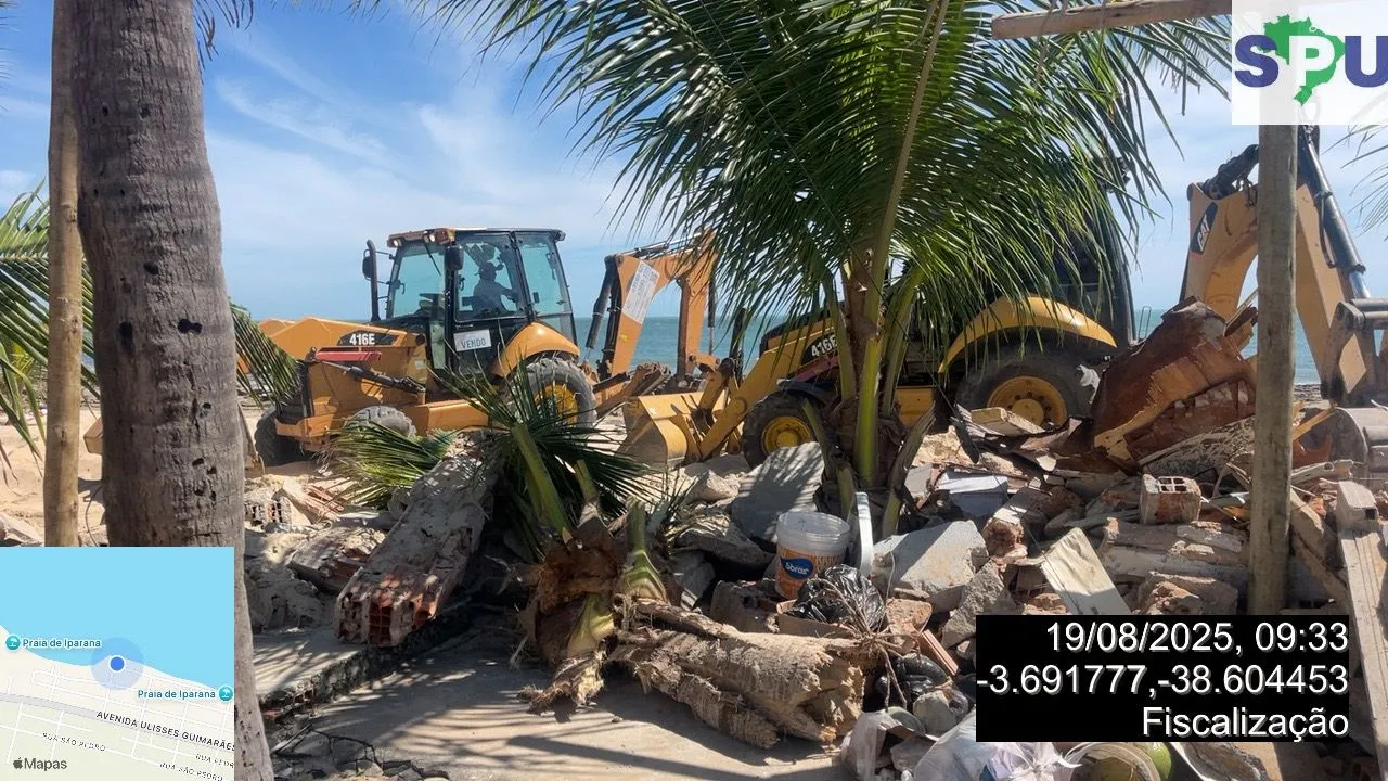 Barraca ficava em faixa de areia, em Iparana