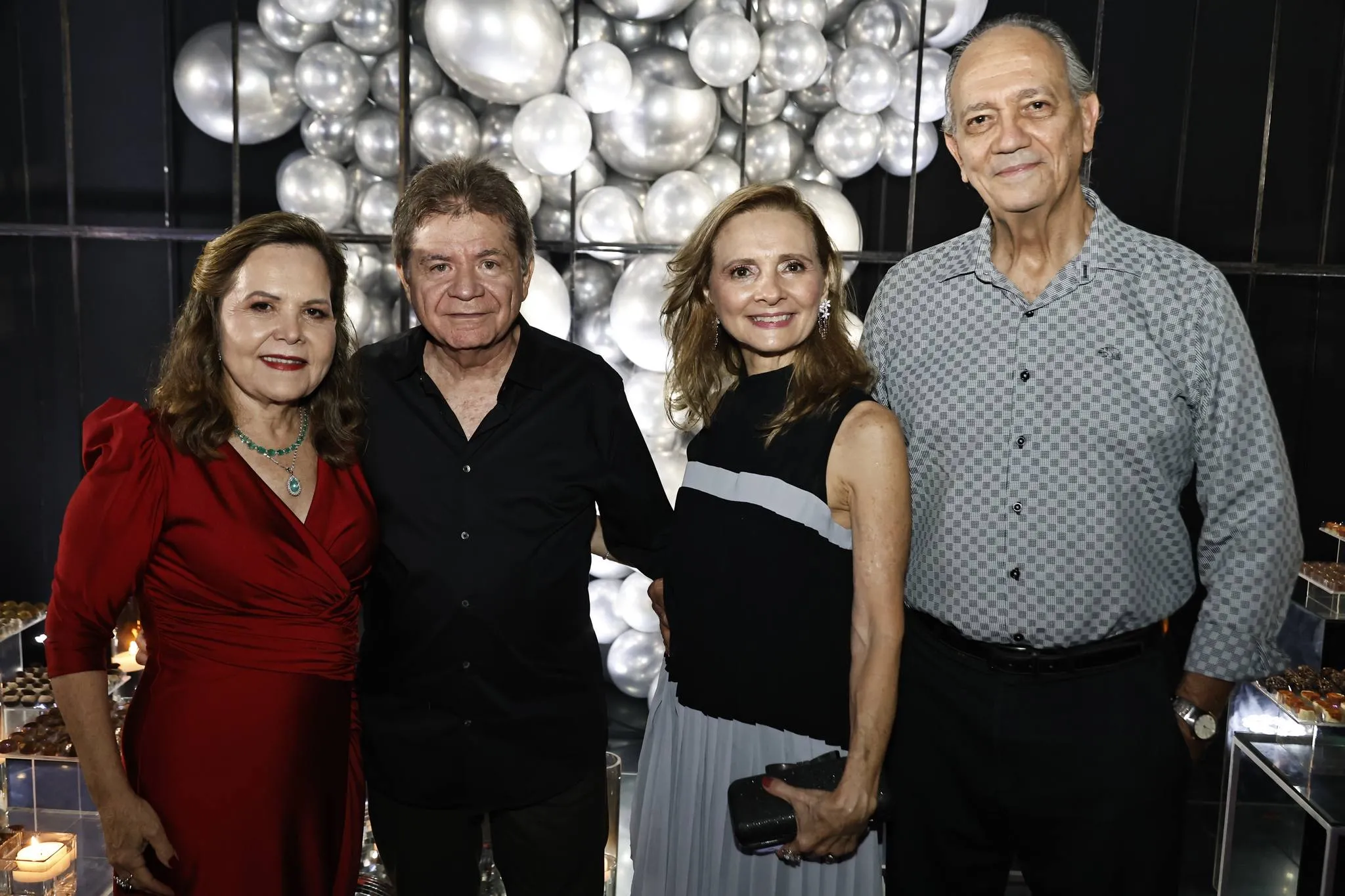 Inês e Roberto Porto com Jeissler e Flávio Melo