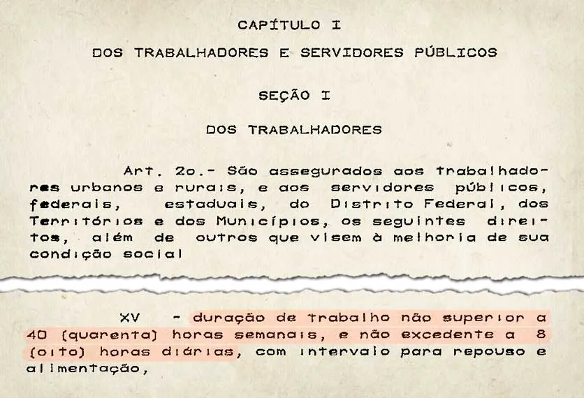 A Comissão da Ordem Social aprovou a redução para 40 horas semanais, inserida no anteprojeto do colegiado