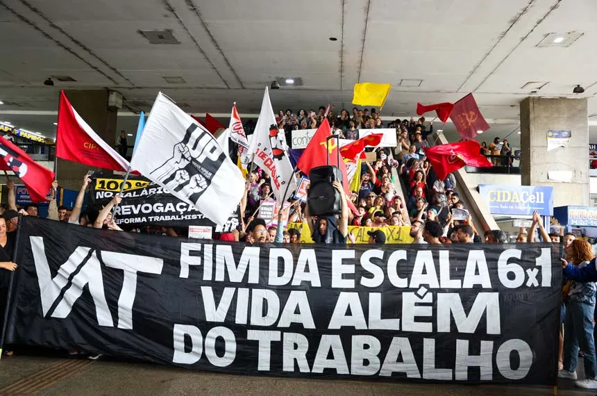 Protesto pelo fim da escala 6x1 no Congresso Nacional