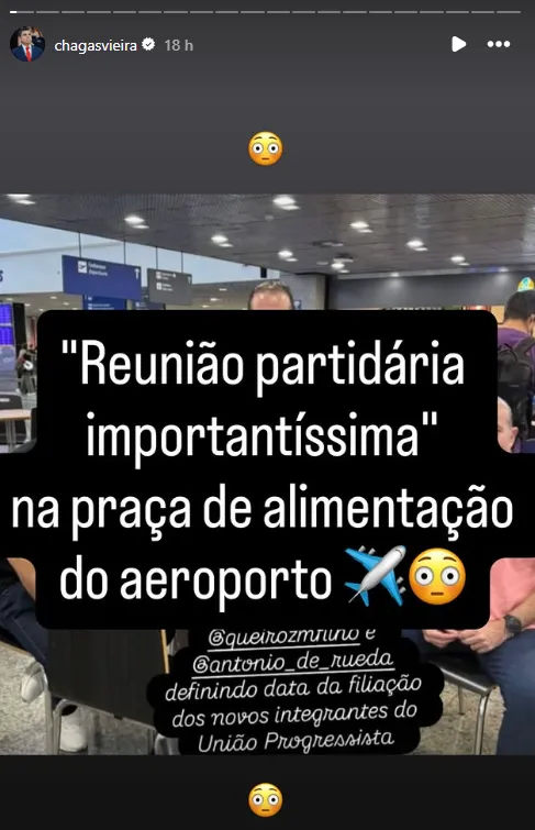 Chagas Vieira ironizou encontro da oposição com Antônio Rueda no Aeroporto de Fortaleza