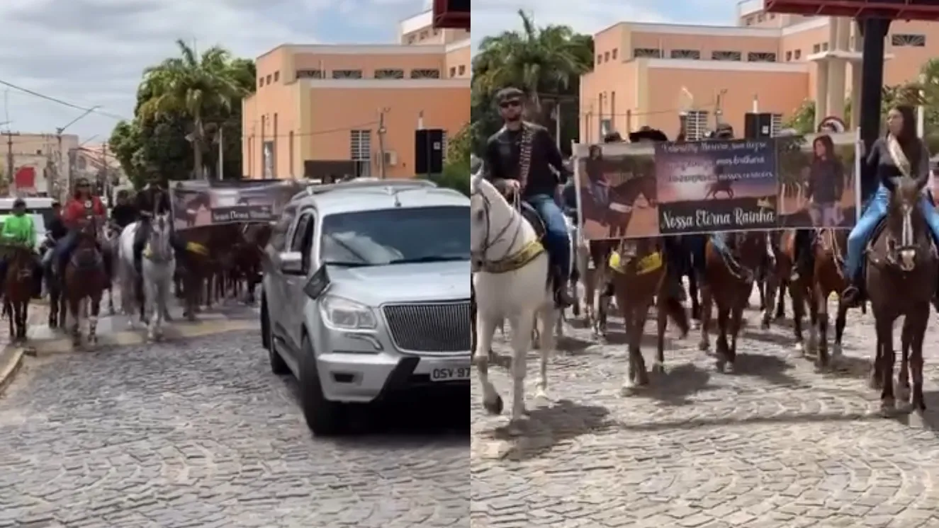 O cortejo ocorreu neste sábado, 20 de setembro.