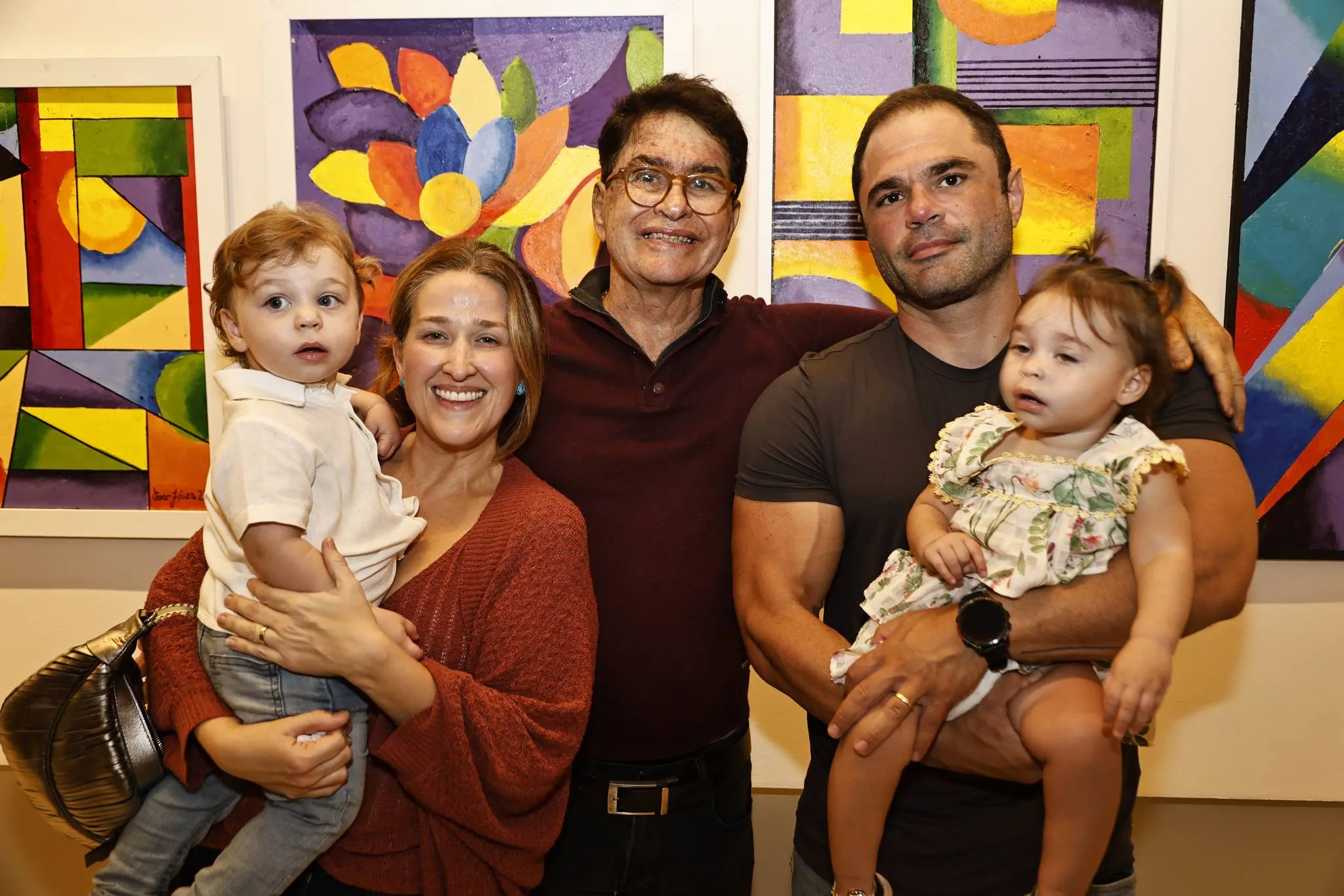 Otto, Luciana, César, Tiago e Eduarda Fiúza