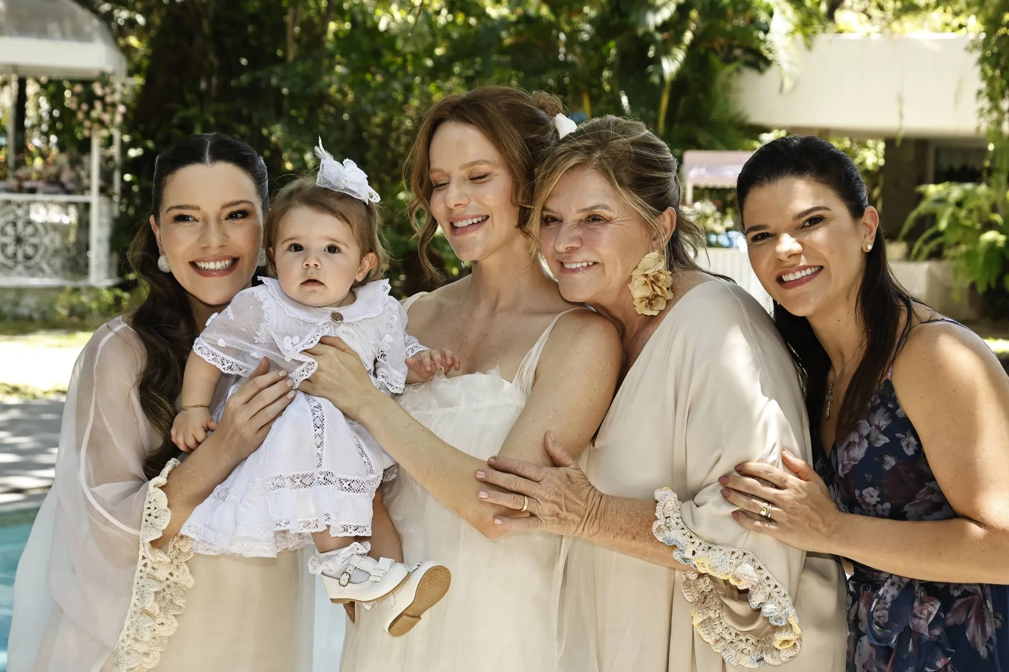 Carol Sampaio, Lurdes Maria e Paulinha Rocha, Verônica e Artemise Sampaio