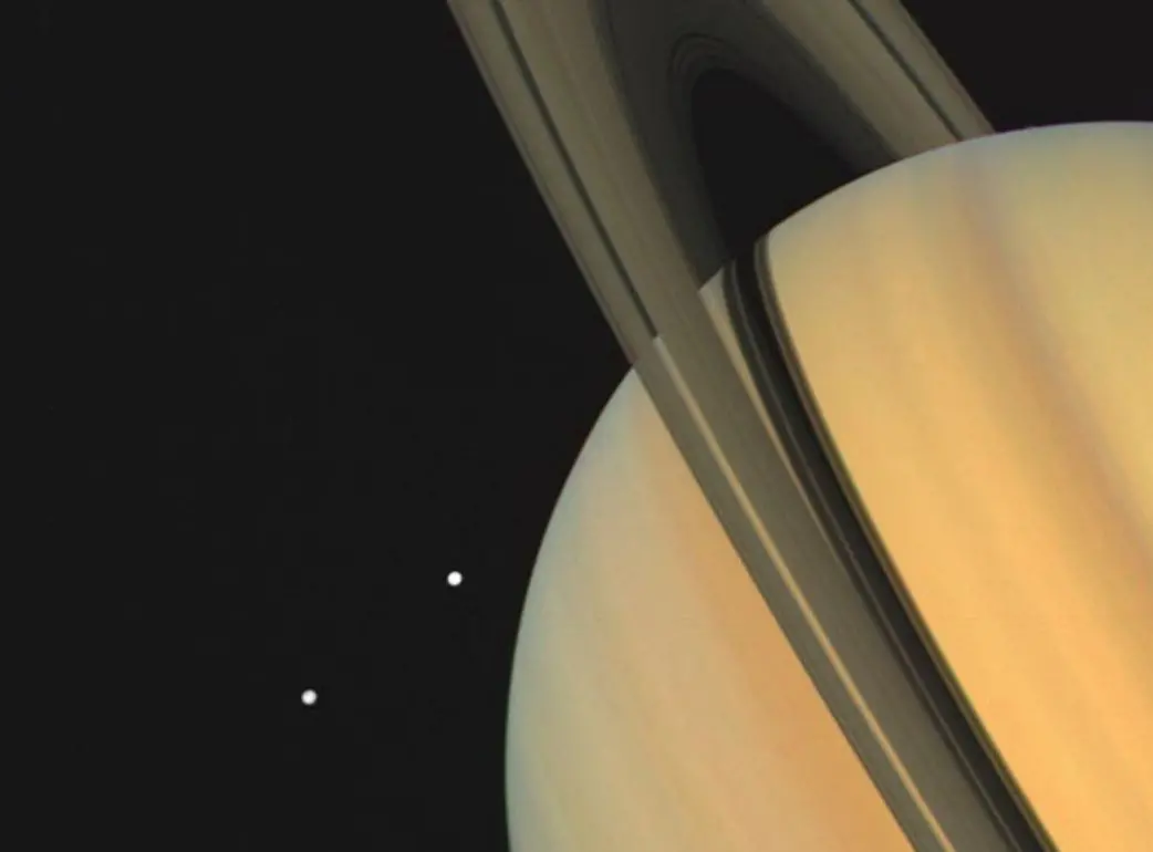 Imagem dos anéis de Saturno.