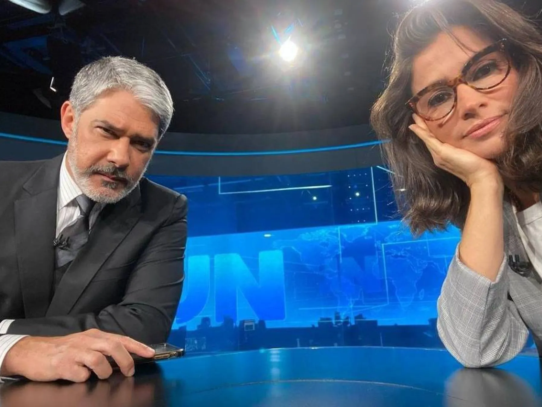 Última parceria de Bonner no Jornal Nacional foi com Renata Vasconcellos.