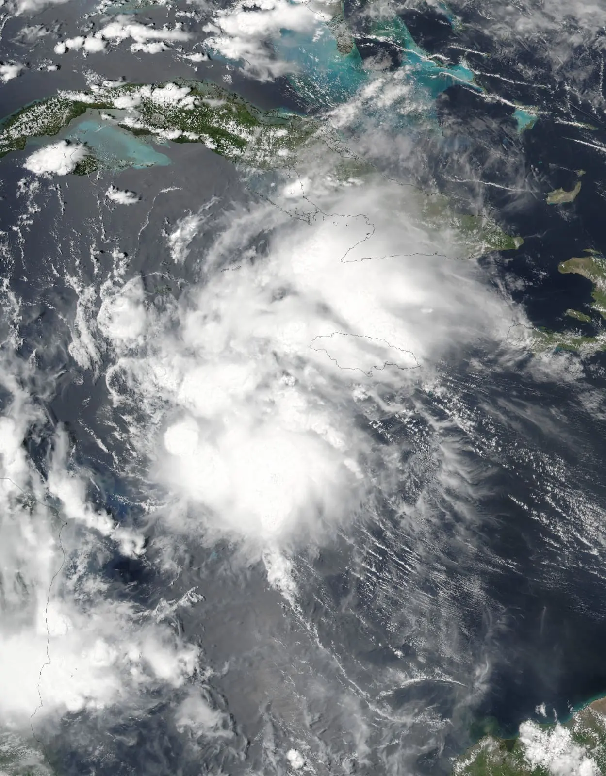 Imagem de satélite do furação Earl.