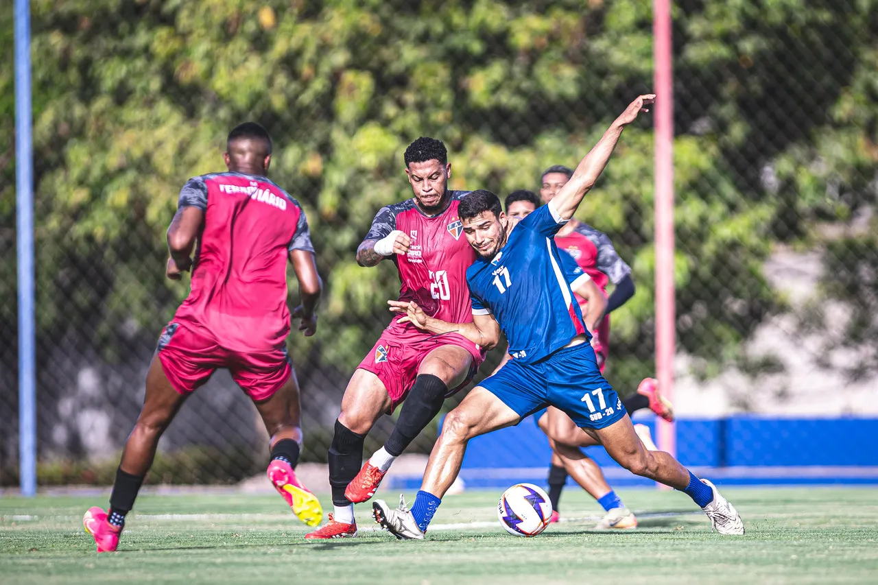Juan Fidelis marcou o gol da vitória do Fortaleza sub-20 no amistoso no CT de Maracanaú