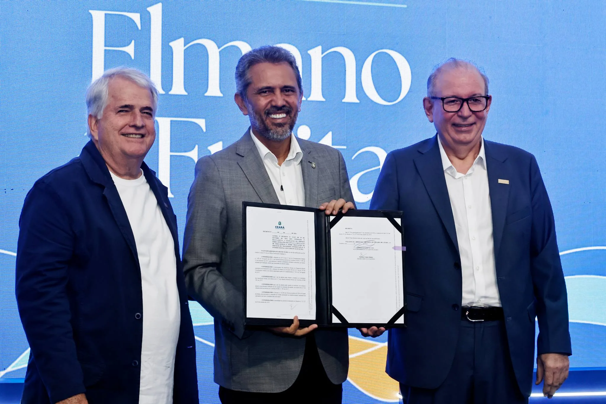 José Antunes Mota, Elmano de Freitas e Ricardo Cavalcante